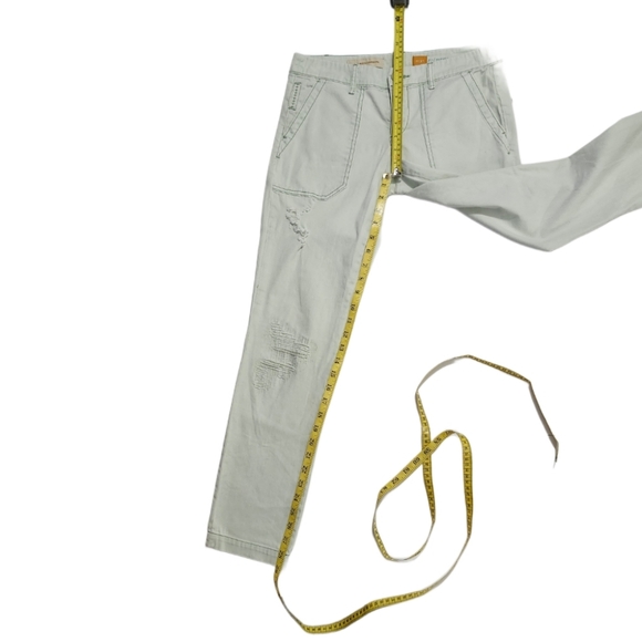 Anthropologie Pilcro Hyphen Fit Distressed Chinos Women's Size 27 Light Green - Picture 11 of 16